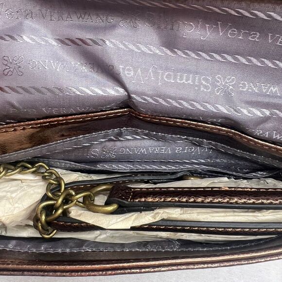 Simply Vera Metallic Bronze/Sequin Clutch/Shoulder Bag - Picture 6 of 15